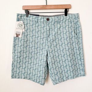 NWT Jachs New York Bleecker Short Mens 33 Blue Stretch Twill Pineapple‎ Preppy